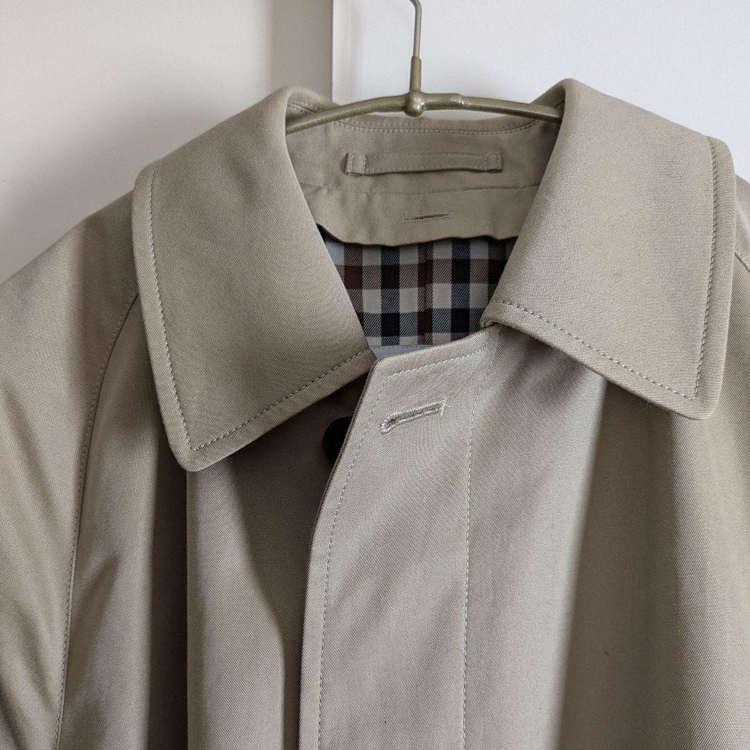 美品　Aquascutum アクアスキュータム ステンカラーコート ライナー付