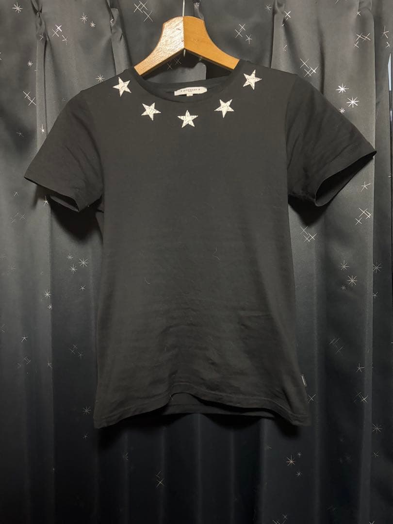 トップス GIVENCHY black star design T shirt