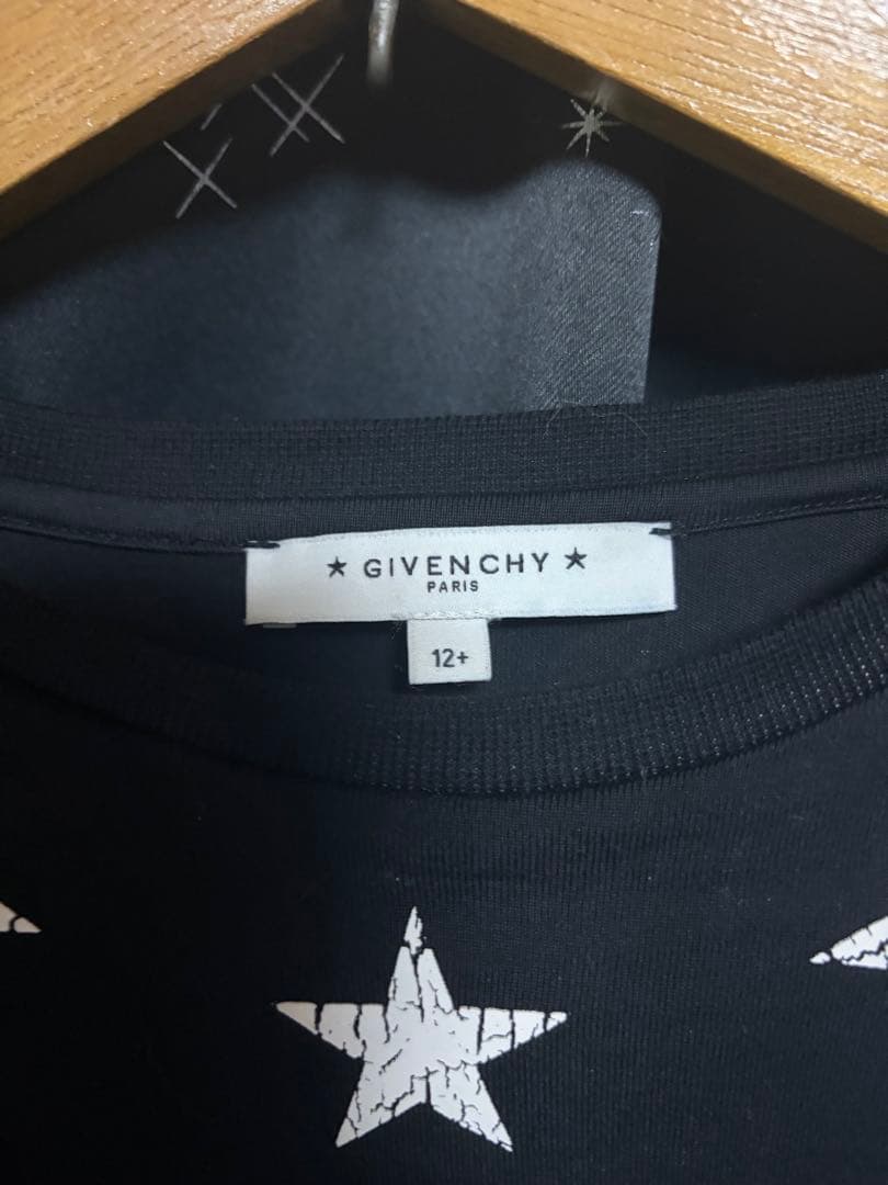 トップス GIVENCHY black star design T shirt