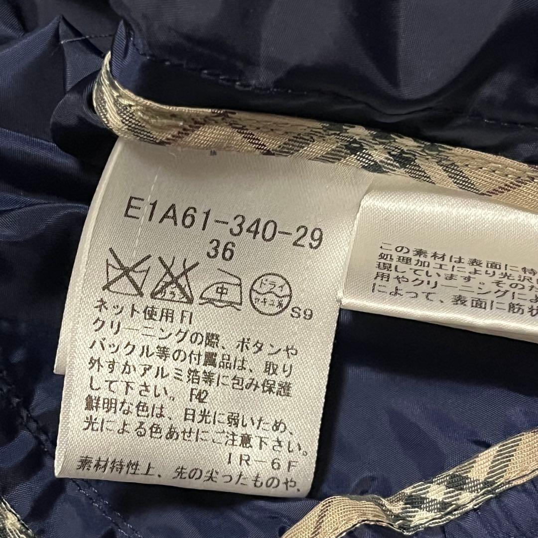 美品バーバリーブルーレーベル　トレンチコート　ベルトホースロゴ　ネイビー　S撥水