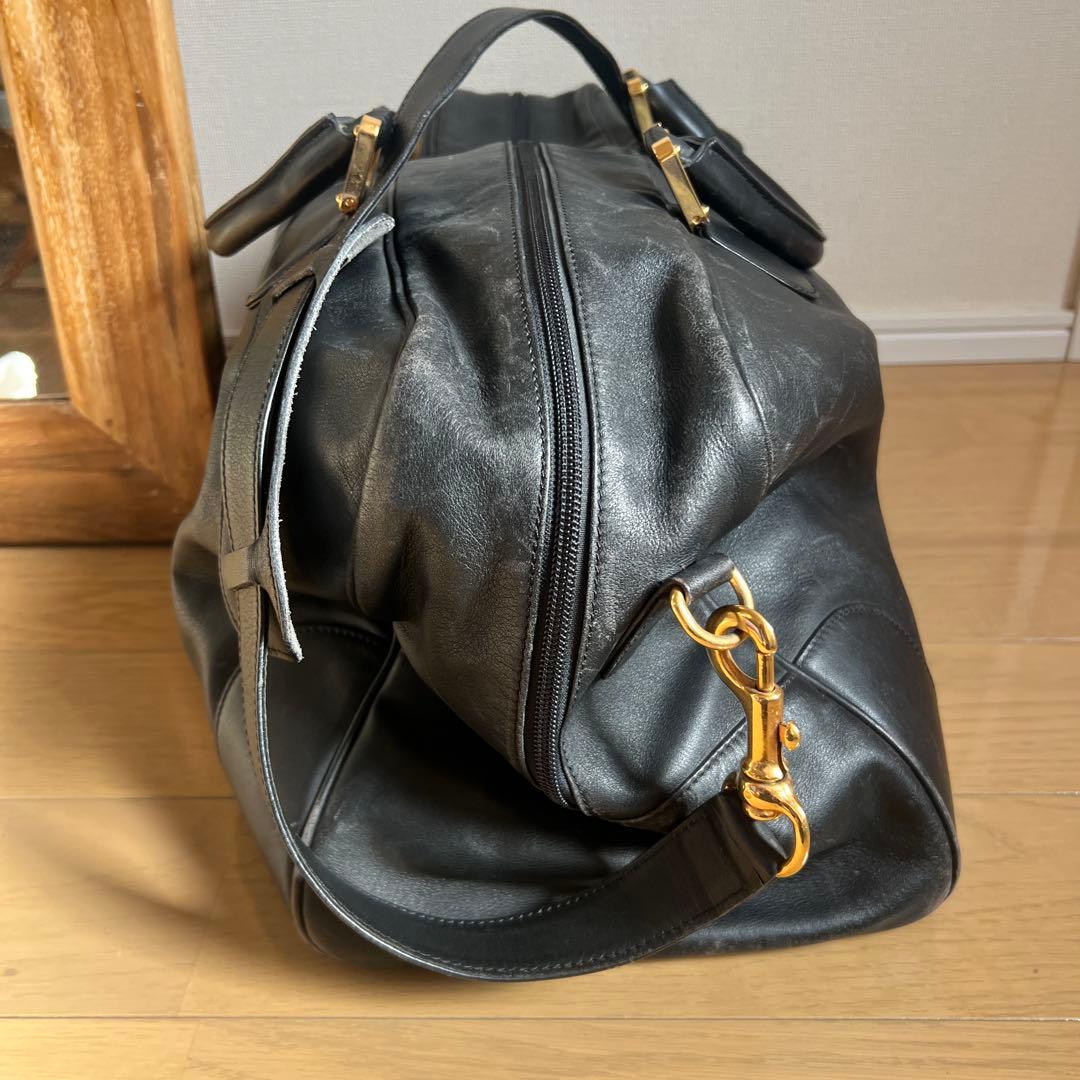 LOEWE ボストンバッグ アマソナ50 アナグラム レザー ブラック　黒