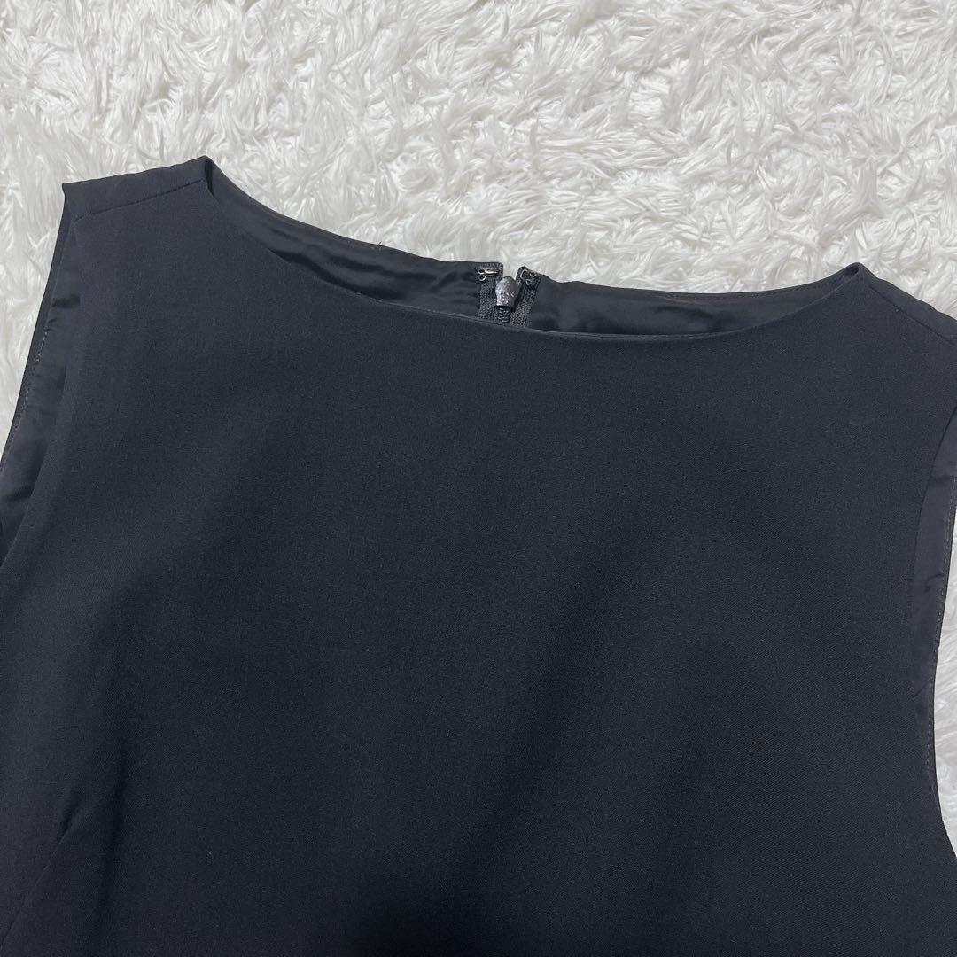 美品✨theory ノースリーブワンピース　膝丈　黒　2