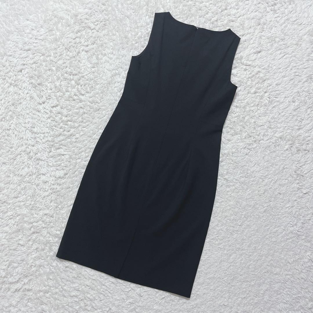 美品✨theory ノースリーブワンピース　膝丈　黒　2
