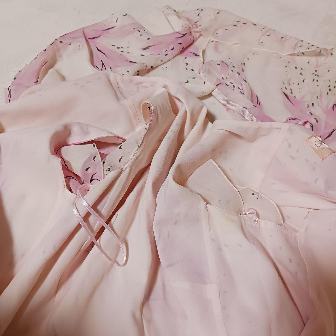 Giambattista Valli 花柄フレアワンピース　フリルスリーブ