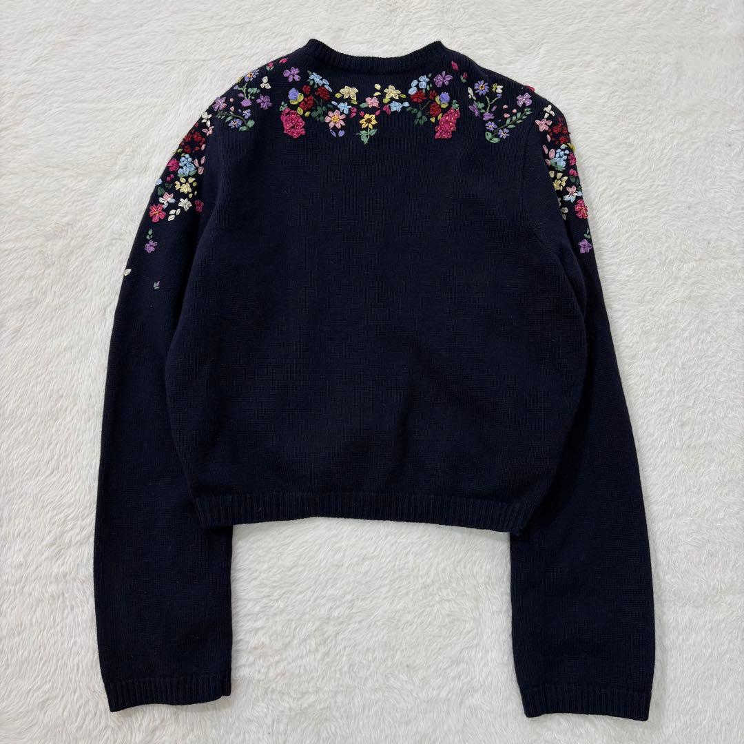 ケイタマルヤマ カーディガン 花柄刺繍 近年モデル ウール 日本製 美品 高級感