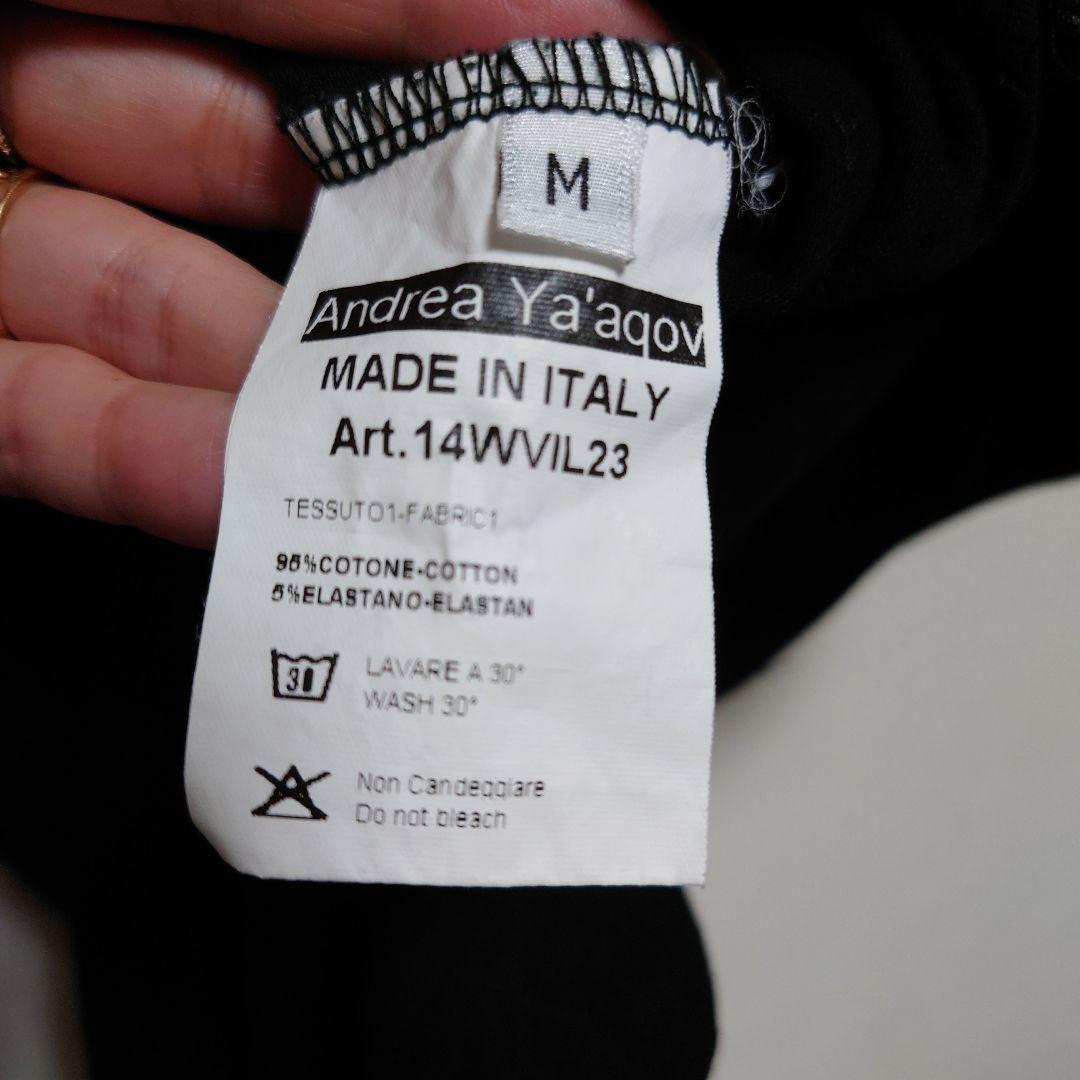 Andrea Ya'aqovブラック ラップスタイル Tシャツ 半袖