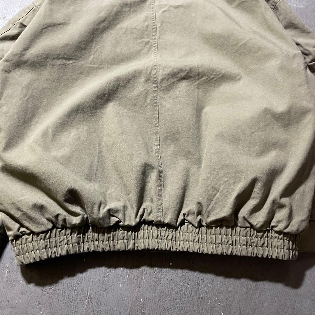 レザー襟 ダックジャケット XL 企業ロゴ 刺繍