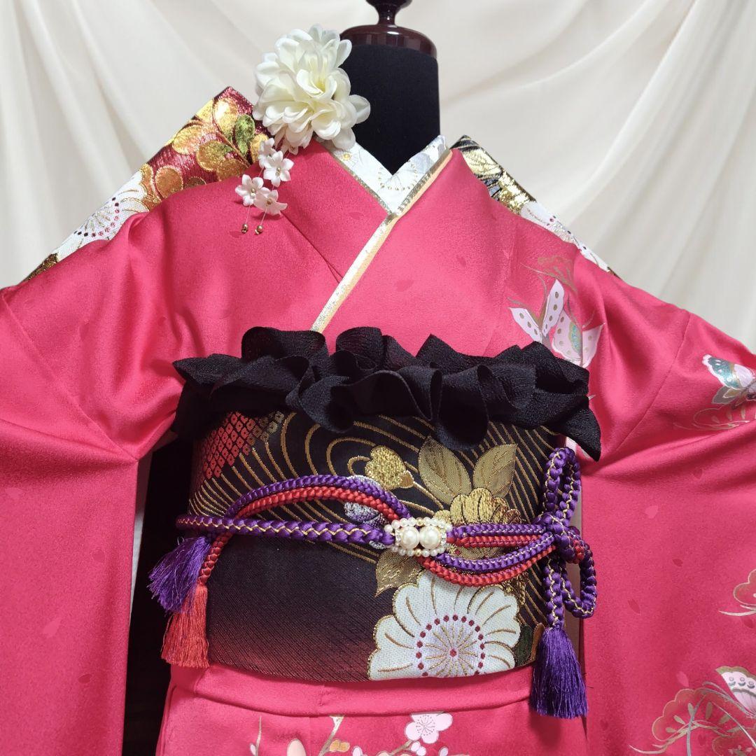 SALE中！振袖フルセット(6点)成人式・高級古典柄・金銀彩加工・高級手縫い