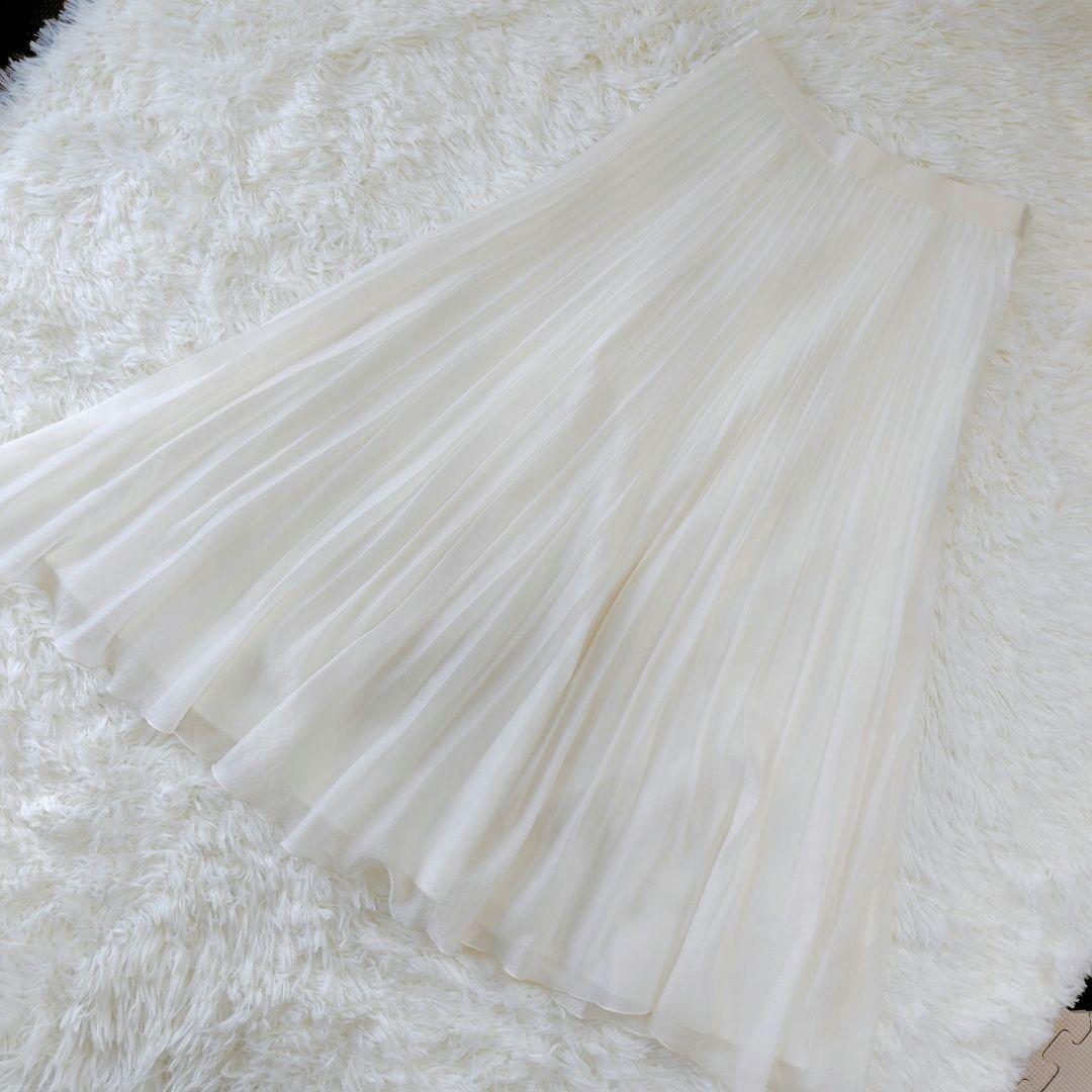 【メロンパン奈様　美品】ANAYI　ロングプリーツスカート ジョーゼット素材
