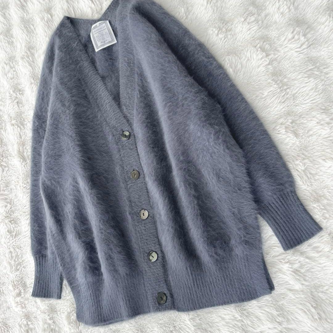 たろり★FOXロングカーデ　カシミヤ　フォックス　ファー　カーディガン