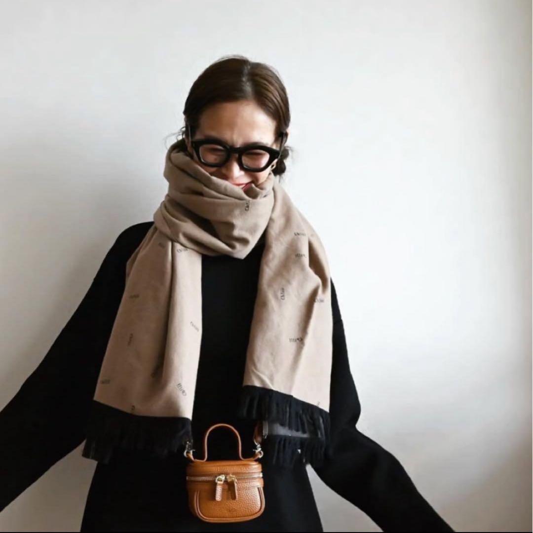 ch!iiibag ch!iiiストール　ベージュグレー　リバーシブル新品未使用