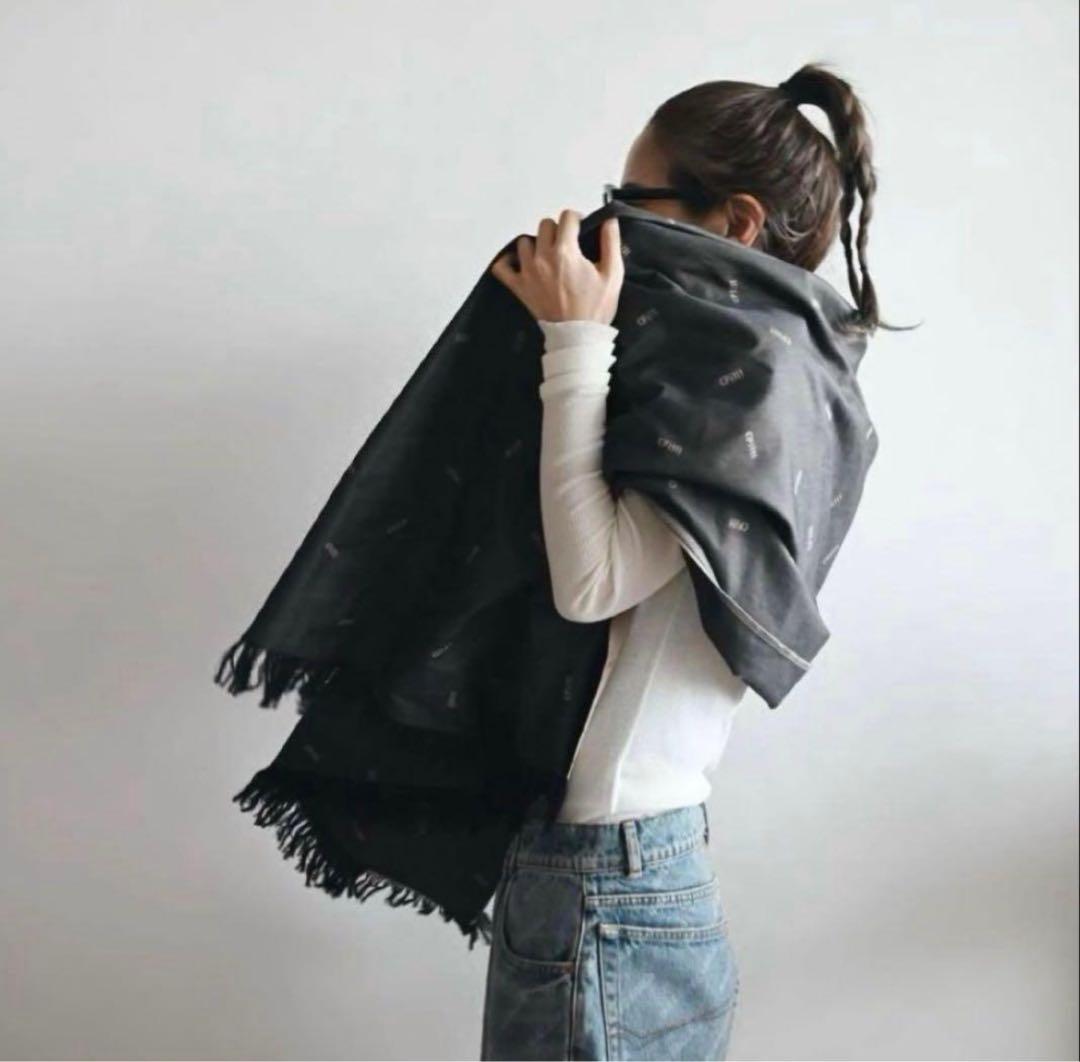 ch!iiibag ch!iiiストール　ベージュグレー　リバーシブル新品未使用
