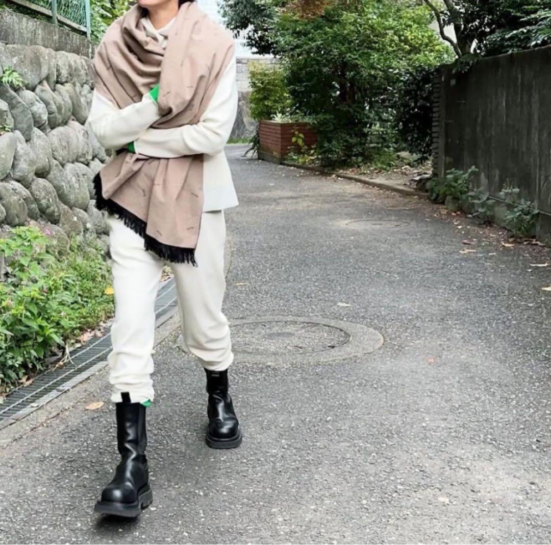 ch!iiibag ch!iiiストール　ベージュグレー　リバーシブル新品未使用