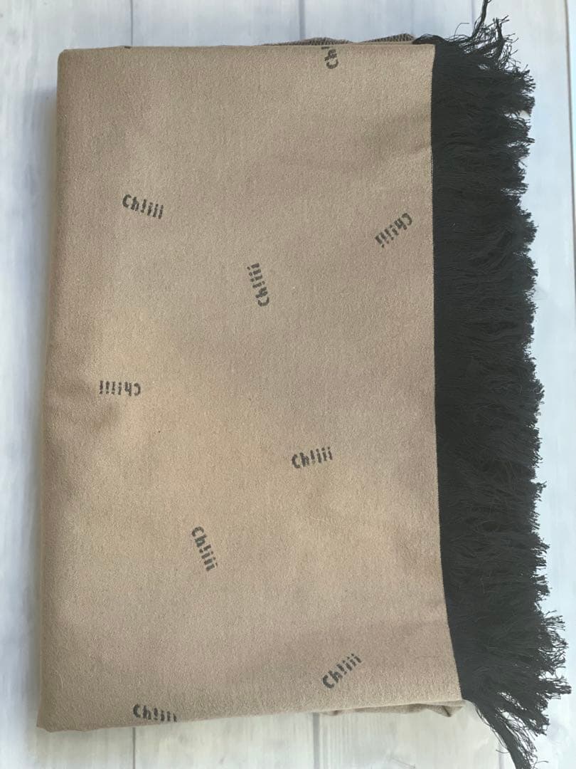 ch!iiibag ch!iiiストール　ベージュグレー　リバーシブル新品未使用