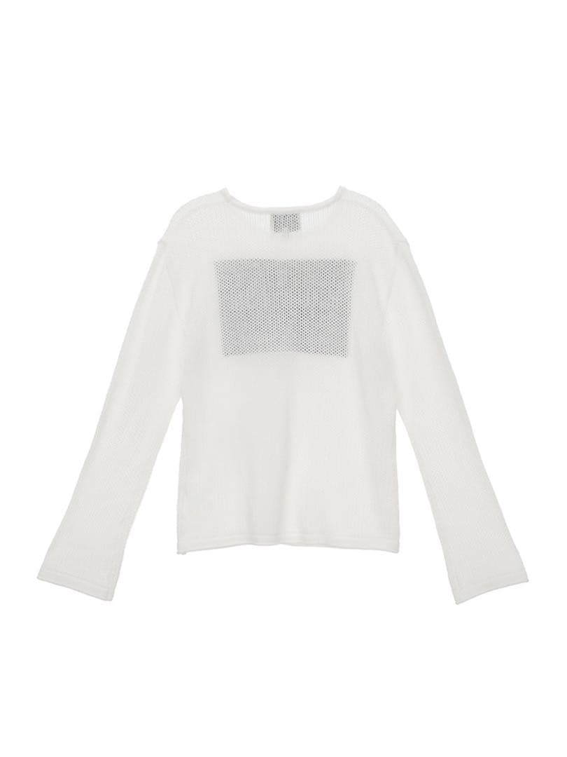 トップス Matin Kim CITY VACANCE MESH TOP IN WHITE