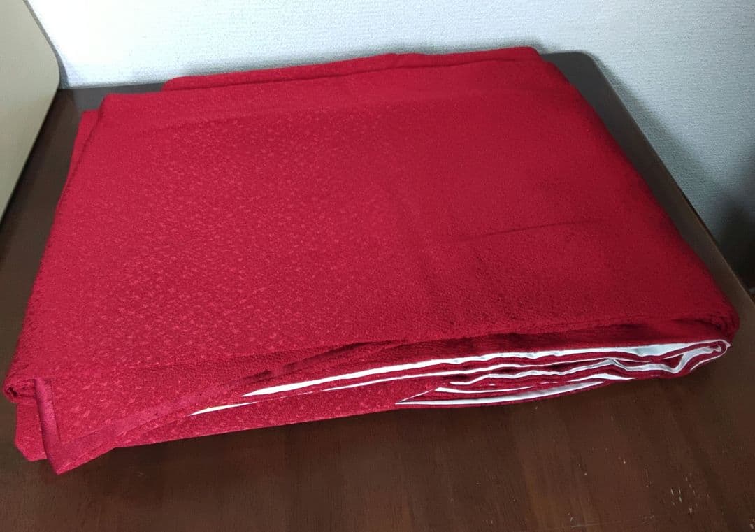 正絹　振袖　単品　赤系　和柄