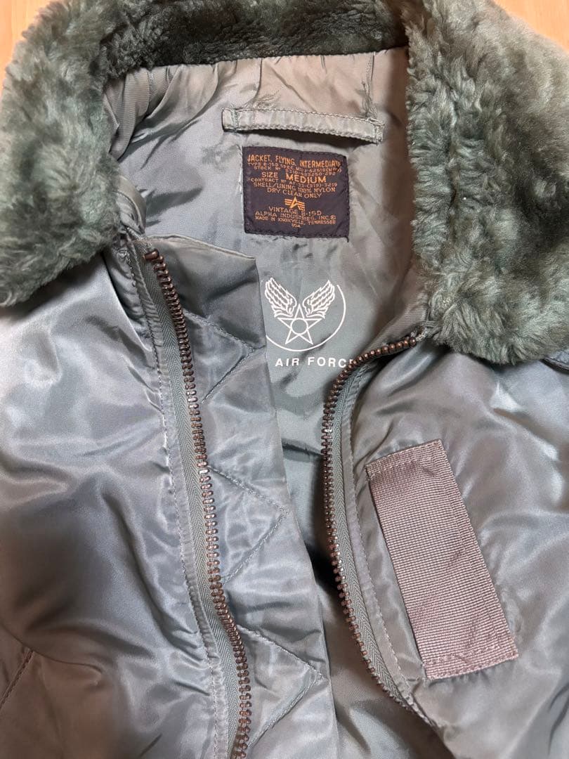 ALPHA INDUSTRIES B-15D 50s復刻 USA製　M