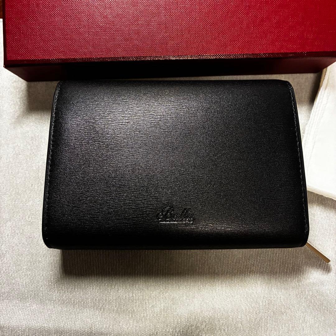 【新品】BALLY バリー EWOODY.O コンパクト財布 付属品箱、保存袋付