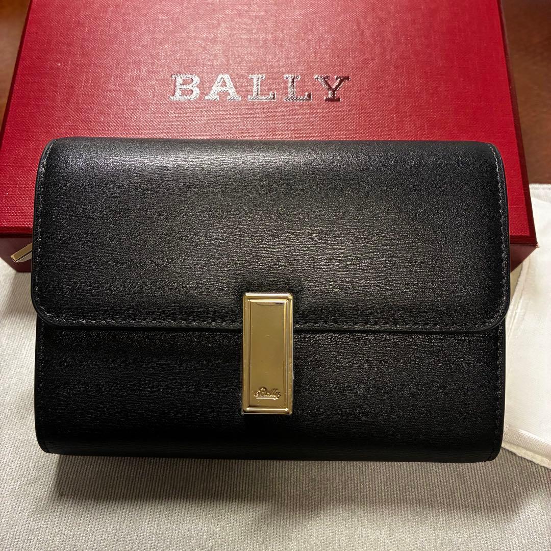 【新品】BALLY バリー EWOODY.O コンパクト財布 付属品箱、保存袋付