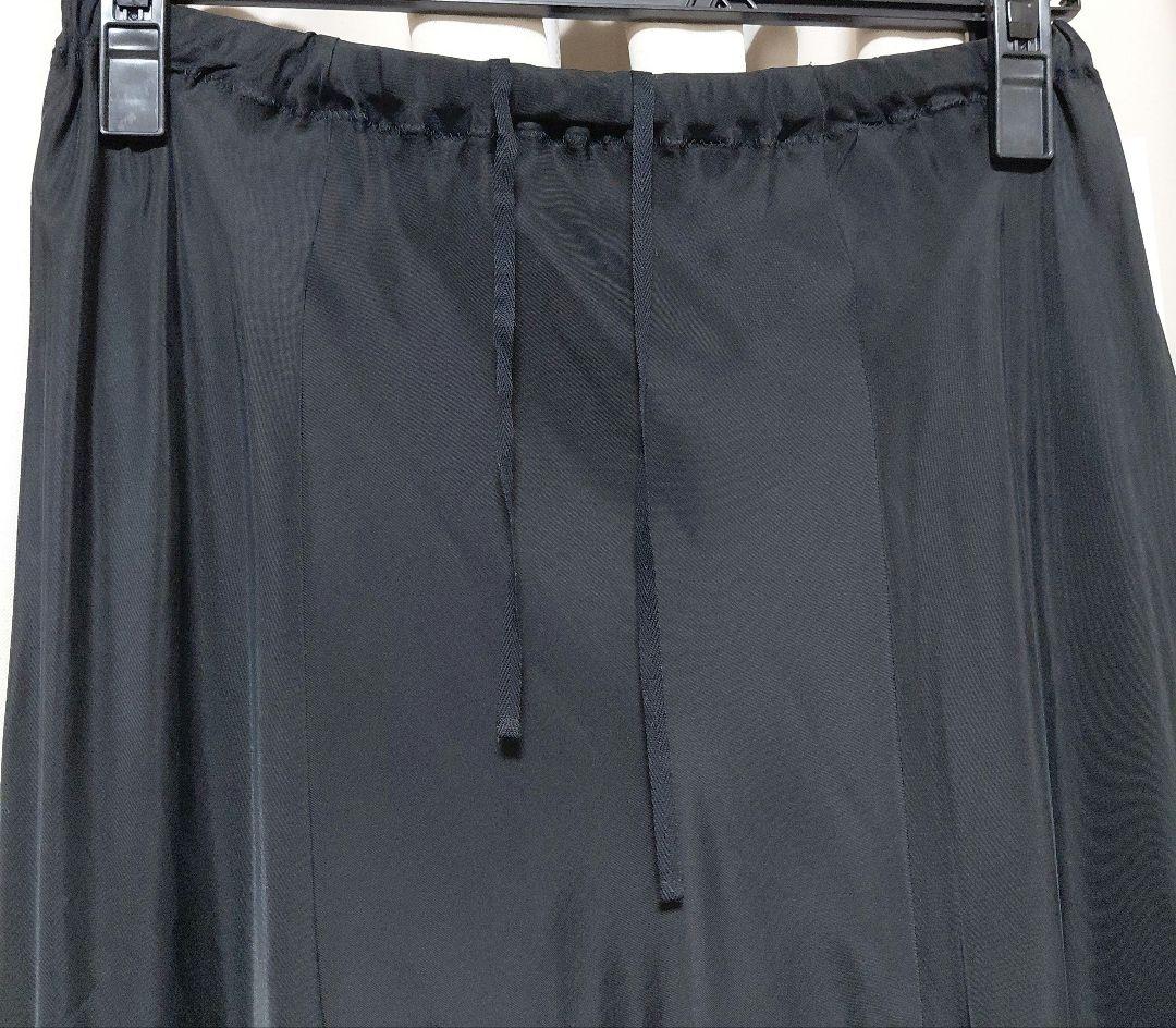 plage Washable Fibril ロングスカート　ブラック黒　キュプラ