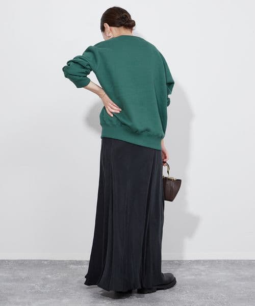 plage Washable Fibril ロングスカート　ブラック黒　キュプラ