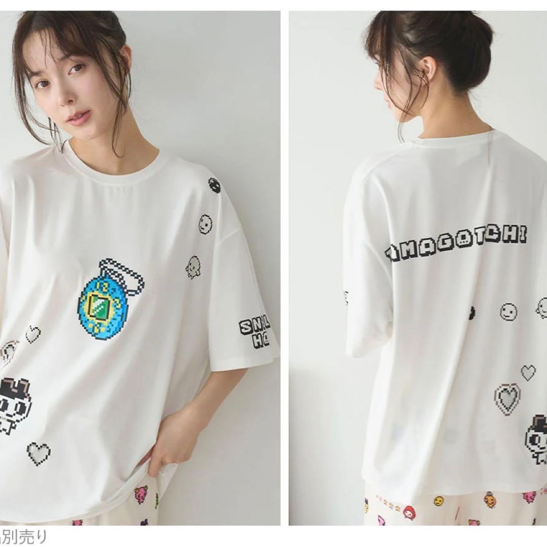 即日発送★SNIDEL たまごっち Tシャツ まめっち ホワイト 白