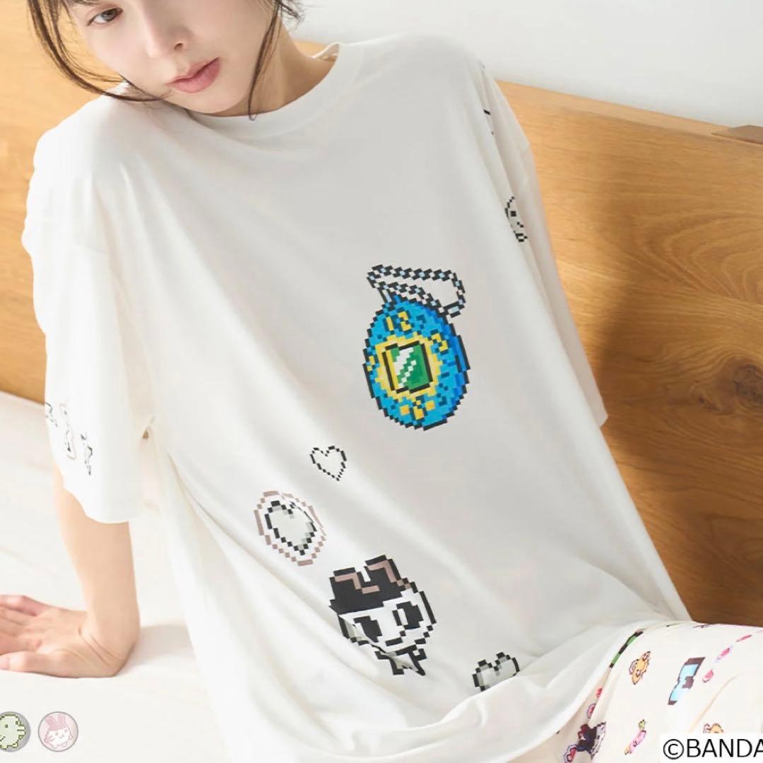 即日発送★SNIDEL たまごっち Tシャツ まめっち ホワイト 白