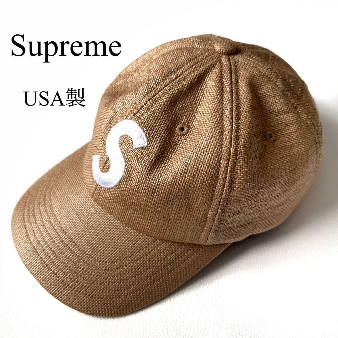 【希少】 Supreme Sロゴ 刺繍 ラフィア調 刻印入りストラップ USA製
