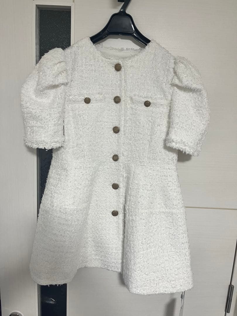 限定！新品！CELFORD★ペプラムハーフスリーブジャケット 38 White