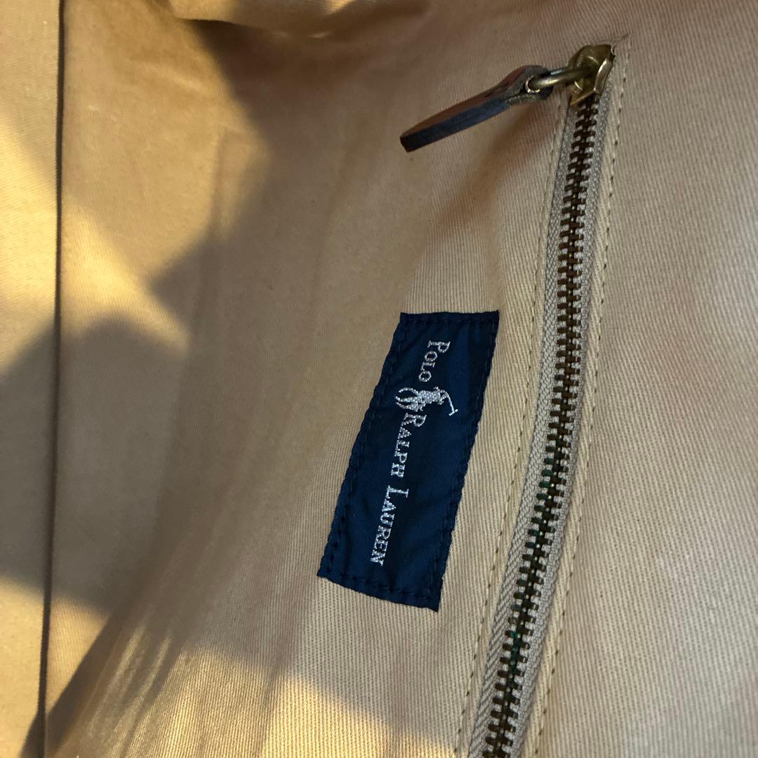 極美品 ■ polo ラルフローレン ボストンバック レザー厚手キャンパス
