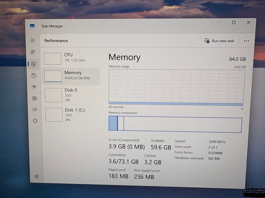 NUC11TNHv5 メモリ64G SSD1TB+120GB vPRO