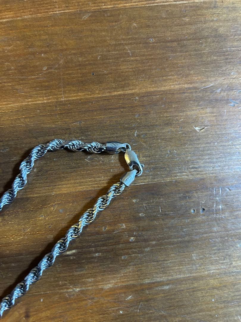 【美品】AVALANCHE シルバー925ロープネックレス4.5mm 45cm