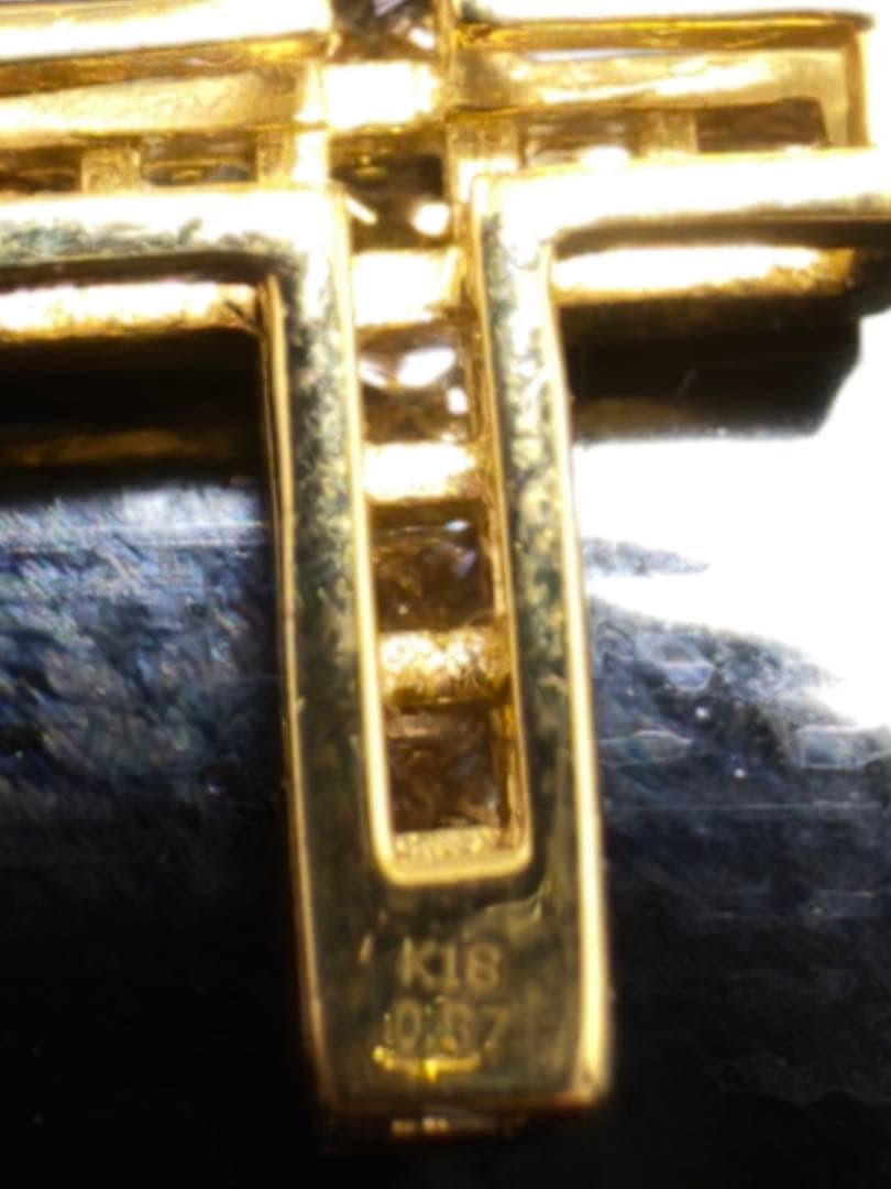 k18 ネックレス　ダイヤクロス　トップセット