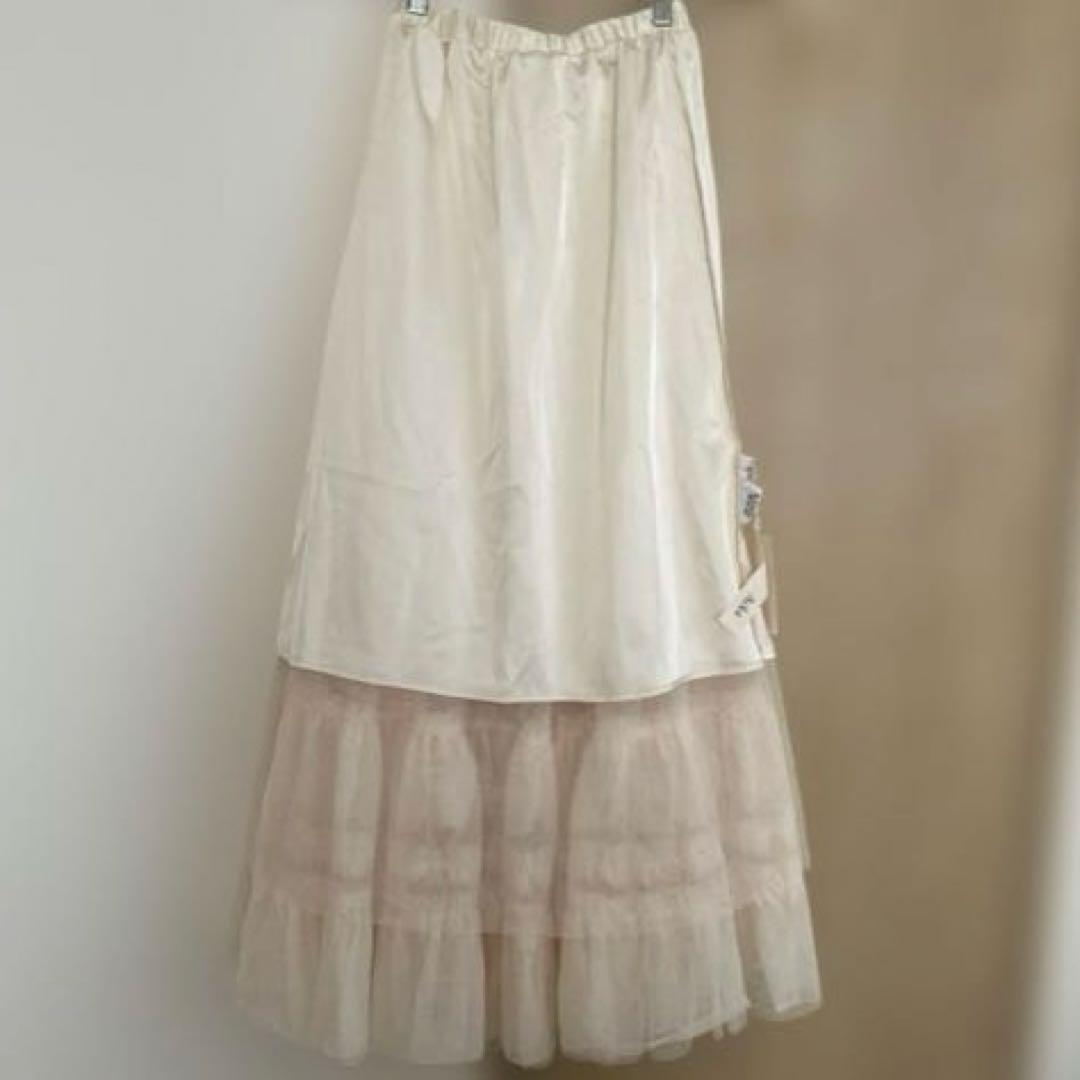 新品✨Acka tulle long skirt チュールスカート　アイボリー