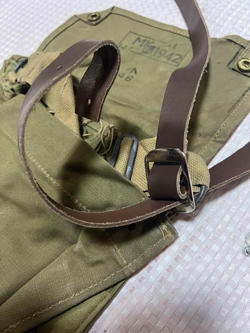 イギリス軍 ガスマスクバッグMk.Ⅶ ストラップ ブラウン