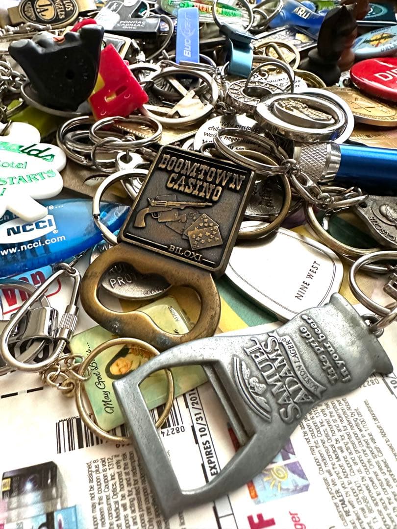 USA JUNK DRAWER キーホルダー 缶バッチ、ロザリオ 他