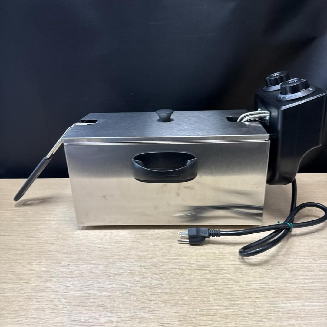 ★ステンレス製電気フライヤー　4L　タイマー付　60-200℃
