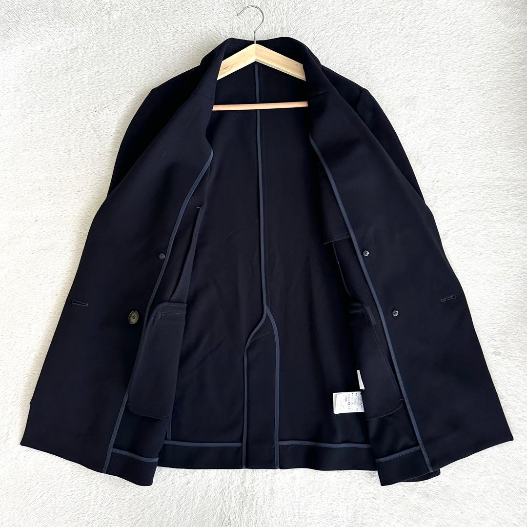 美品 SOÉJU ウールライクダブルジャケット M ネイビー