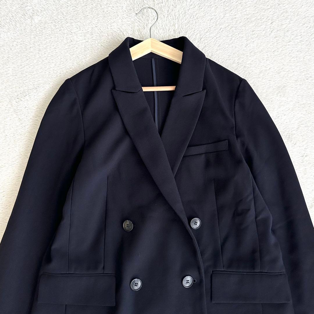美品 SOÉJU ウールライクダブルジャケット M ネイビー