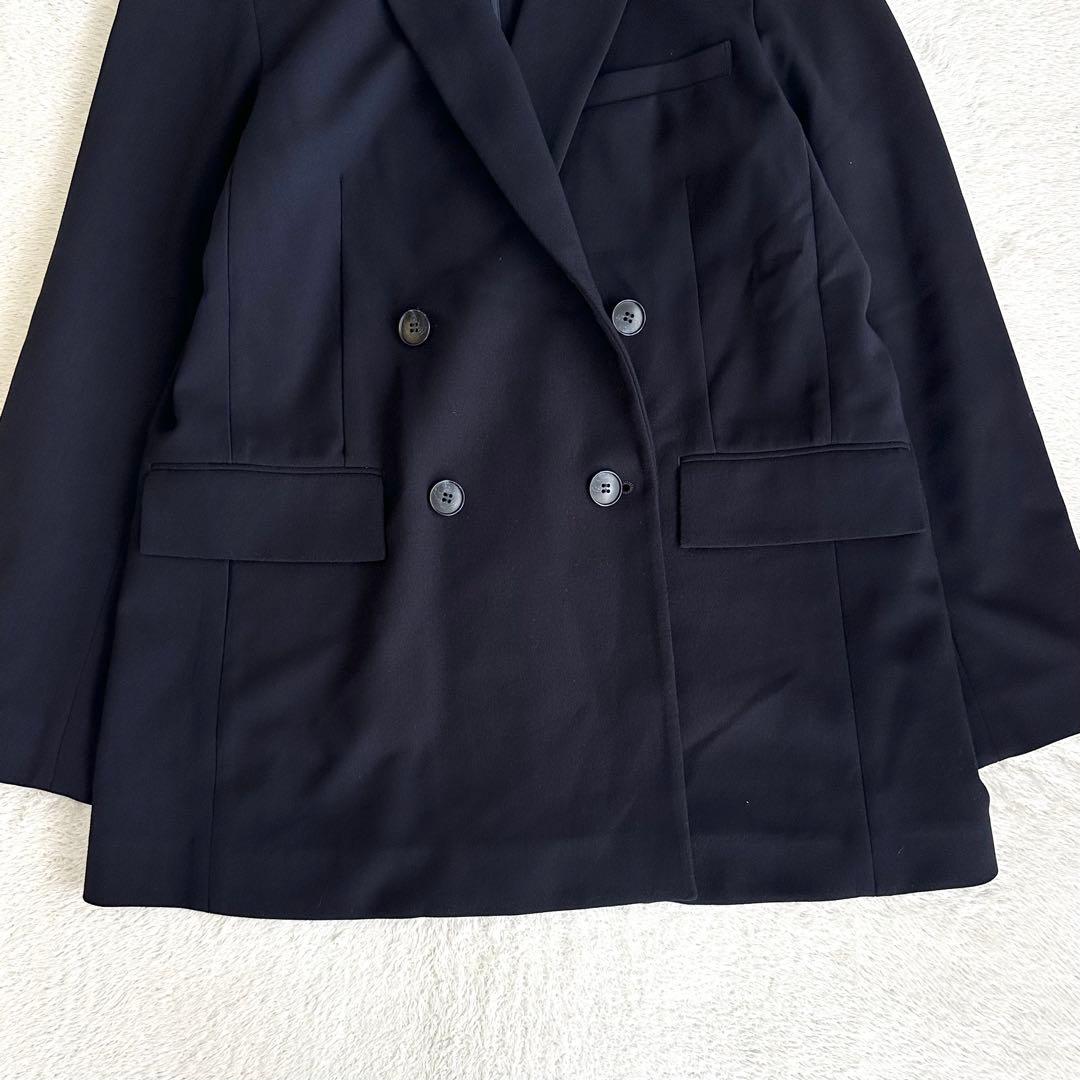 美品 SOÉJU ウールライクダブルジャケット M ネイビー
