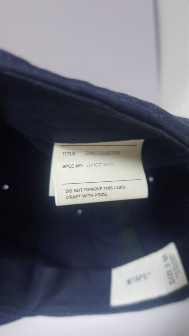 wtaps long Live cap navy キャップ