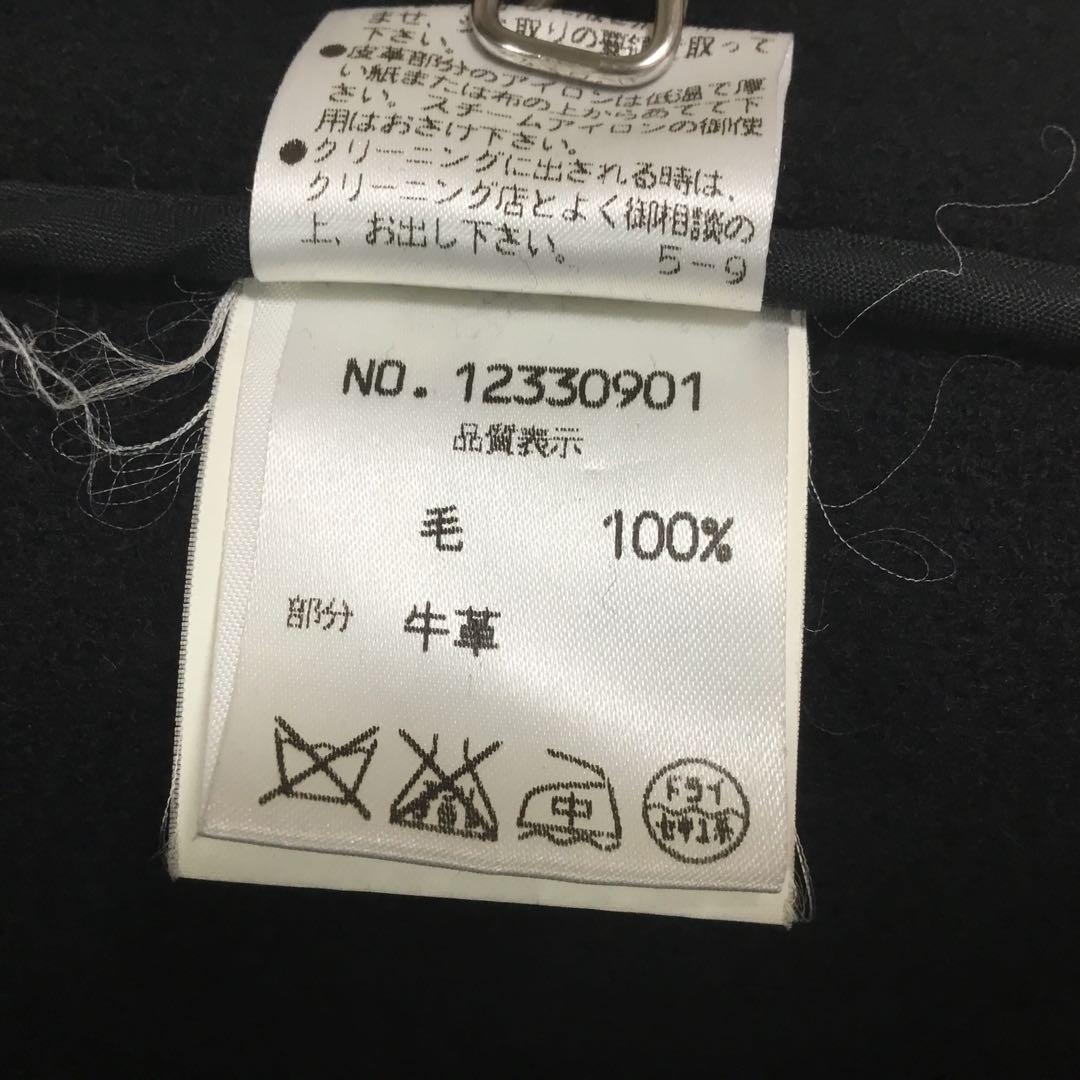OLD ENGLAND ダッフルコート 黒 ブラック 34 WOOL 毛100％