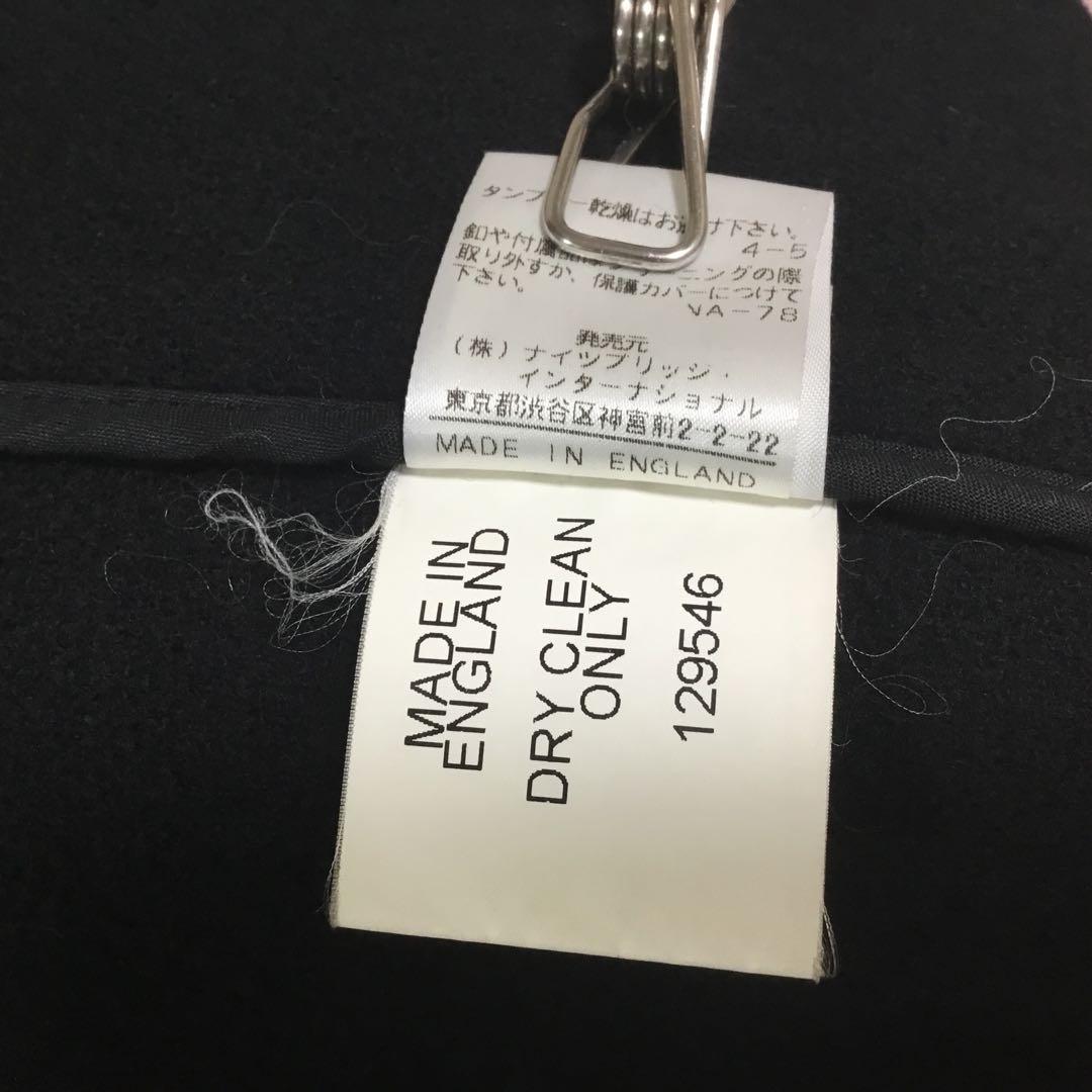 OLD ENGLAND ダッフルコート 黒 ブラック 34 WOOL 毛100％