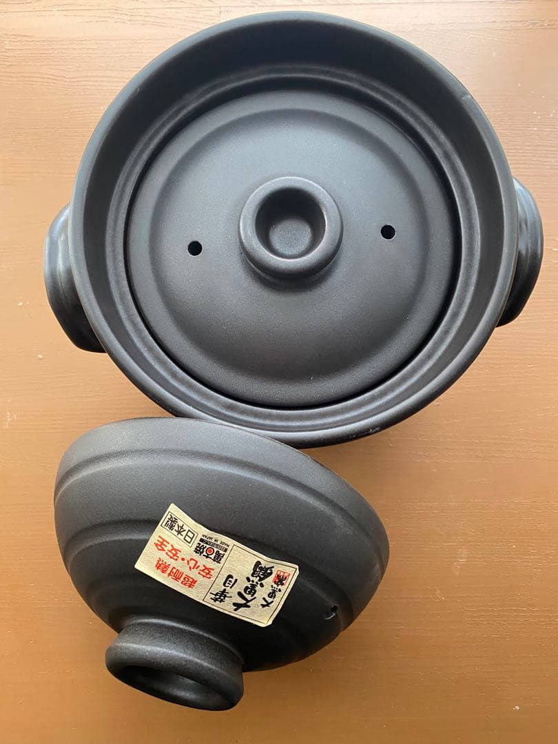【未使用】 萬古焼ごはん鍋　大黒窯　華月　セリオン3合炊き