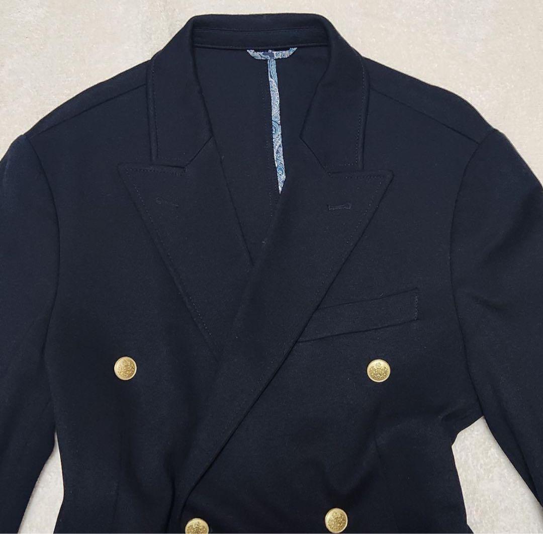 【特価セール‼️】ZARA　紺ブレ　金ボタン　ダブル　テーラードジャケット