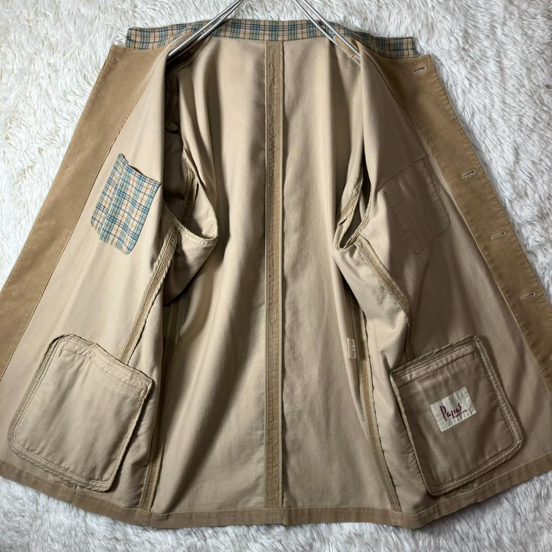 美品 PAPAS パパス カバーオール コーデュロイジャケット 日本製 L