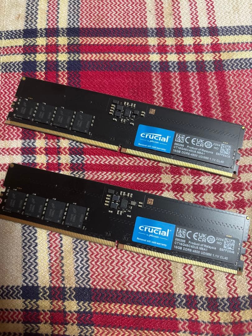メモリー Crucial DDR5 4800 32GB (2 x 16GB)