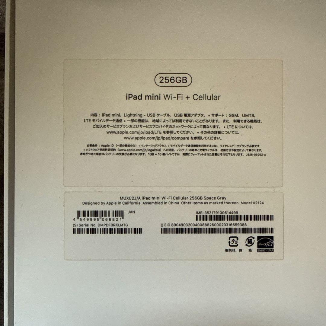電池交換済み、iPad mini5 256G