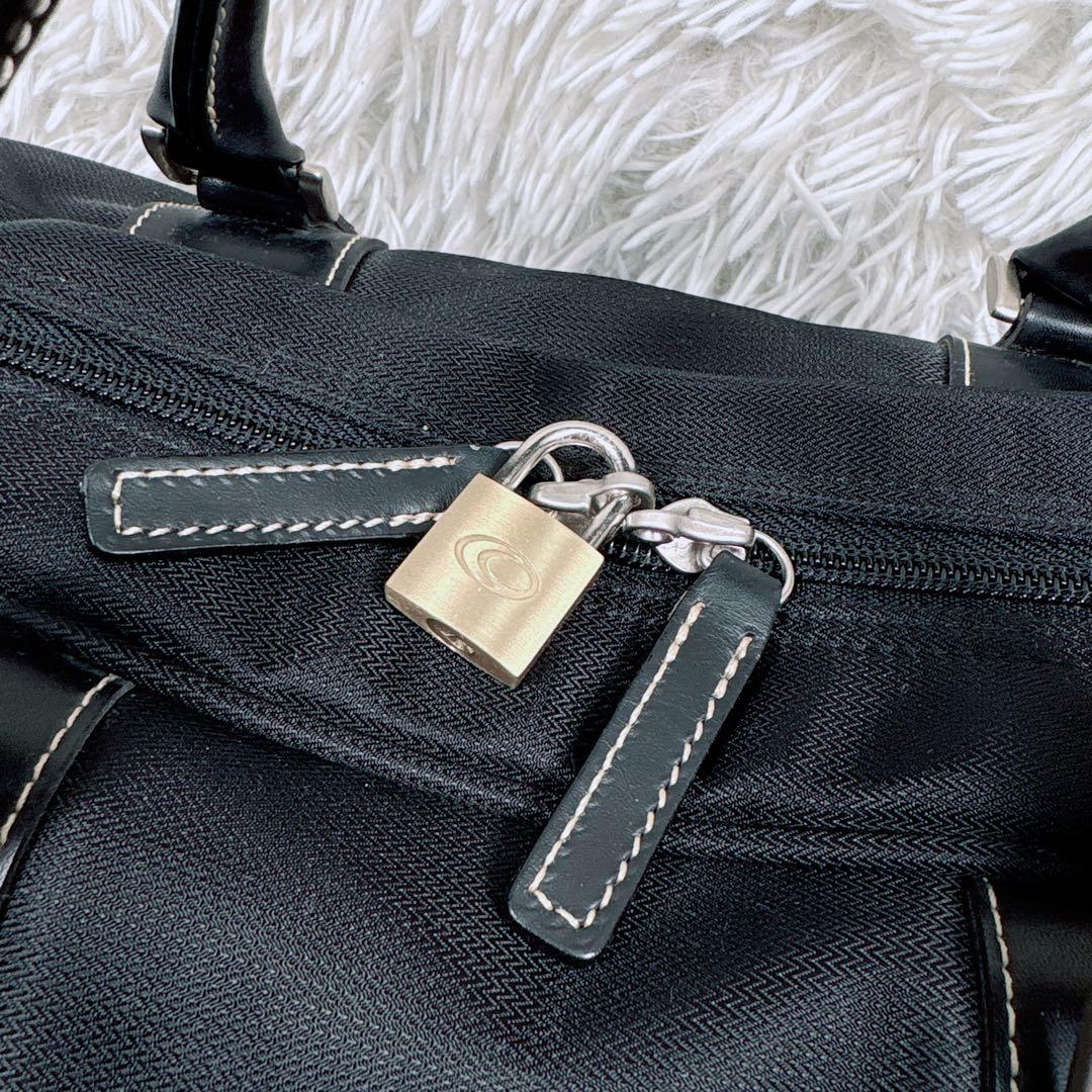 【極美品・タグ付き】ACE エース ボストンバッグ 2WAY 南京錠付 黒
