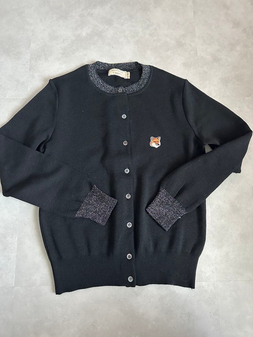 【極美品】MAISON KITSUNÉ ブラックカーディガン S